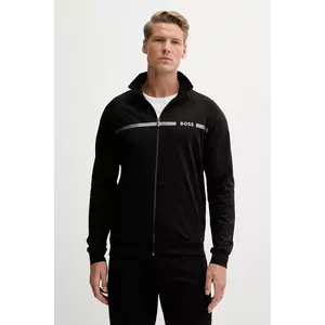 BOSS hanorac de bumbac culoarea negru, cu imprimeu, 50550561 imagine