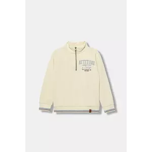 United Colors of Benetton bluză copii culoarea bej, uni, 32N4C10PS imagine