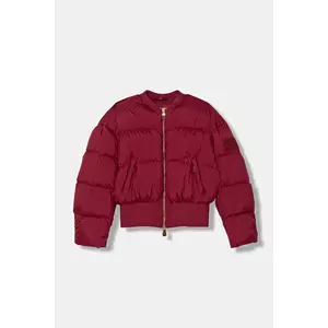 Elisabetta Franchi geacă copii culoarea bordo, EFGB131.C.NY297 imagine