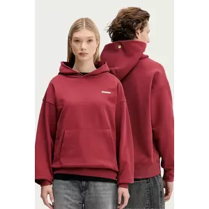 Barrow hanorac de bumbac culoarea bordo, cu glugă, cu imprimeu, F5BWUAHS068 imagine