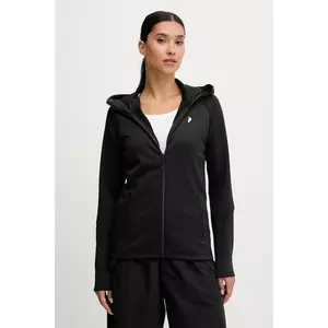 Peak Performance bluză Rider culoarea negru, cu glugă, uni, G80574 imagine