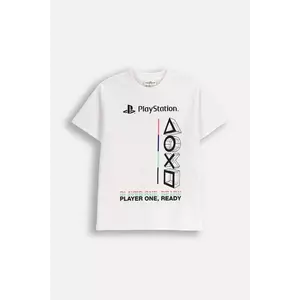 Coccodrillo tricou de bumbac pentru copii culoarea alb, cu imprimeu, LICENCE BOY imagine