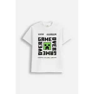 Coccodrillo tricou de bumbac pentru copii culoarea alb, cu imprimeu, LICENCE BOY imagine