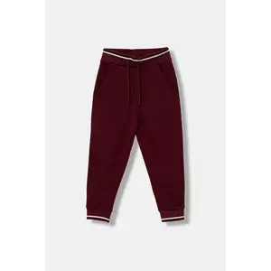 United Colors of Benetton pantaloni de trening pentru copii culoarea bordo, uni, 32N4CF06E imagine