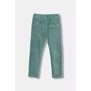 United Colors of Benetton pantaloni copii culoarea turcoaz, uni, 4DZBGE00L imagine