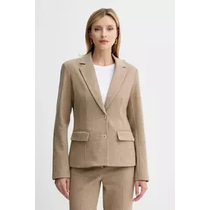 Fracomina sacou din lână culoarea bej, un singur rând de nasturi, uni, FR25WJ2008W80501 imagine