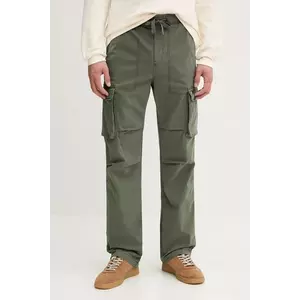 Tommy Jeans pantaloni culoarea verde, cu fason cargo, DM0DM22000 imagine