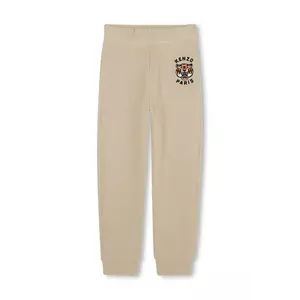 Kenzo Kids pantaloni de trening din bumbac pentru copii culoarea bej, cu imprimeu, K61455 imagine