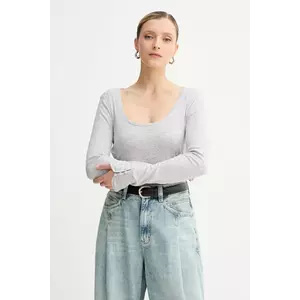 BOSS Orange longsleeve culoarea gri, 50542107 imagine