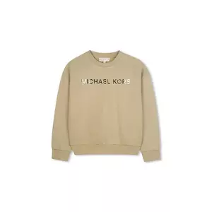 Michael Kors hanorac de bumbac pentru copii culoarea bej, cu imprimeu, R30469 imagine