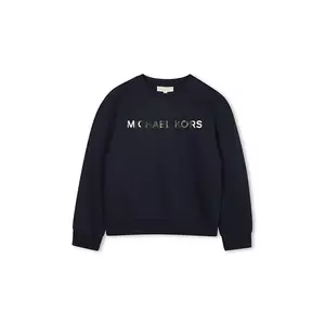 Michael Kors hanorac de bumbac pentru copii culoarea bleumarin, cu imprimeu, R30469 imagine