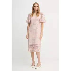 Joseph Ribkoff rochie culoarea bej, midi, drept, 251744 imagine