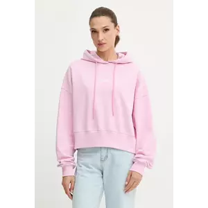 MSGM hanorac de bumbac culoarea roz, cu glugă, uni, 3941MDM509.257799 imagine