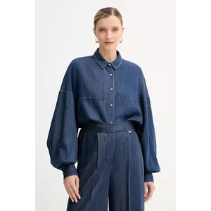 Fracomina cămașă jeans cu guler clasic, relaxed, FJ25WT6004W78301 imagine