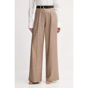 Fracomina pantaloni culoarea bej, lat, high waist, FS25WV3006W479T4 imagine