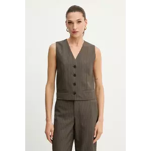 Miss Sixty vestă de lână culoarea maro, un singur rând de nasturi, 6S3WJ43000 imagine