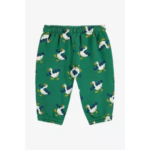 Bobo Choses pantaloni de trening pentru bebeluși La Oca culoarea verde, cu imprimeu, 225AB076 imagine