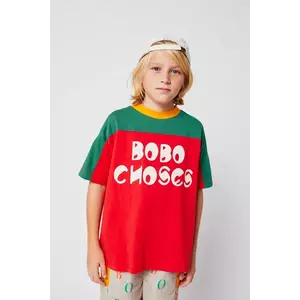 Bobo Choses tricou de bumbac pentru copii culoarea roșu, cu imprimeu, 225AC133 imagine