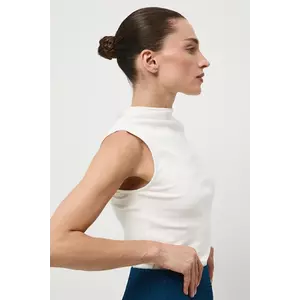 Medicine top culoarea bej, cu turtleneck imagine