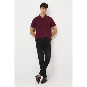 Medicine tricou polo culoarea bordo, neted imagine