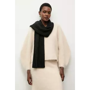 Answear.LAB esarfa de lana culoarea negru, neted imagine