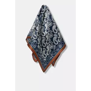 Answear.LAB esarfa de matase culoarea albastru marin, modelator imagine