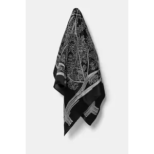 Answear.LAB esarfa de matase culoarea negru, modelator imagine