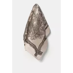 Answear.LAB esarfa de matase culoarea bej, modelator imagine