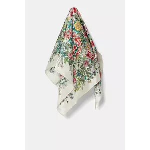 Answear.LAB esarfa de matase culoarea alb, modelator imagine