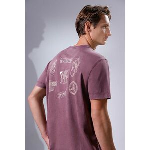 Medicine tricou din bumbac culoarea violet, cu imprimeu imagine