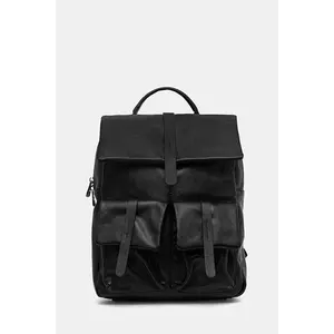 Answear.LAB ghiozdan de piele culoarea negru, mic, neted imagine