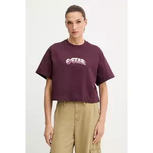G-Star tricou din bumbac culoarea violet, D26921.C336 imagine