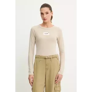 G-Star longsleeve din bumbac culoarea bej, D27740.D961 imagine