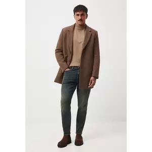 Medicine palton din lână culoarea maro imagine