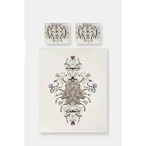 Medicine un set de lenjerie de pat din bumbac culoarea bej imagine