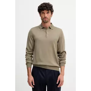 BOSS pulover de lana culoarea bordo, light imagine