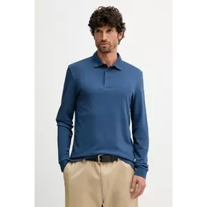 BOSS longsleeve din bumbac culoarea roz, uni, 50468392 imagine