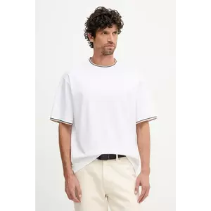 BOSS tricou din bumbac culoarea alb, cu imprimeu, 50548012 imagine