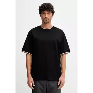 BOSS tricou din bumbac culoarea negru, cu imprimeu, 50548012 imagine