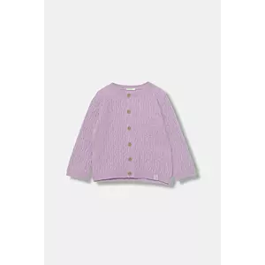 United Colors of Benetton cardigan bebe culoarea violet, light, 106WA5012 imagine