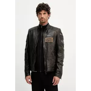 Aeronautica Militare geacă de piele culoarea maro, PN0962U100839 imagine