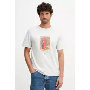 Pepe Jeans tricou din bumbac culoarea gri, cu imprimeu, PM5010102 imagine