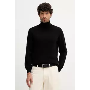 Geox pulover din amestec de cașmir culoarea negru, light, cu guler, M5670E T3298 imagine