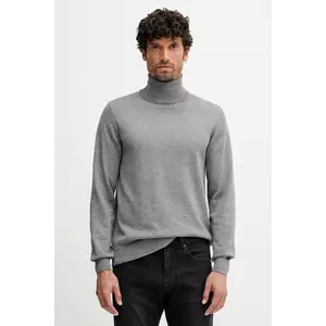 Geox pulover din amestec de cașmir culoarea gri, light, cu guler, M5670E T3298 imagine