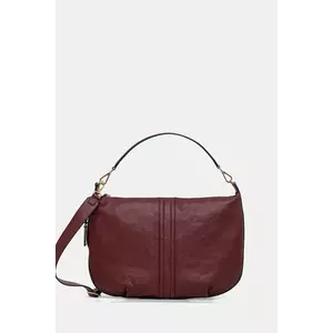 Geox poșetă de piele AURELYI culoarea bordo, D36KYA 00046 imagine