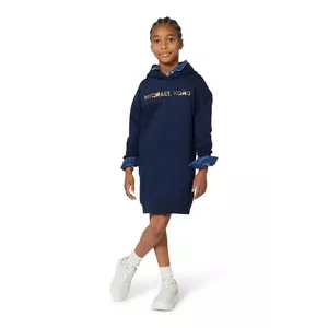 Michael Kors rochie din bumbac pentru copii culoarea bleumarin, mini, oversize, R30479 imagine