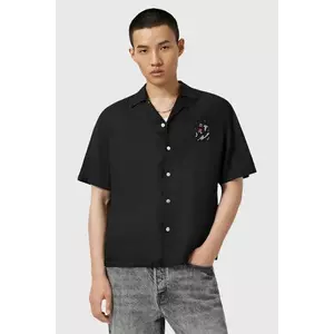 AllSaints cămașă FUNGI culoarea negru, cu guler clasic, regular, M057SD imagine