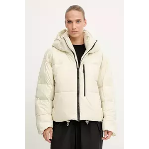 adidas by Stella McCartney geacă culoarea bej, de iarnă, oversize, JV8548 imagine