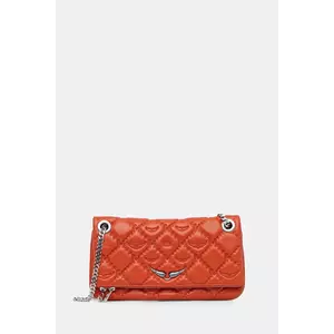 ZADIG&VOLTAIRE poșetă de piele culoarea portocaliu, LWBA04053 imagine