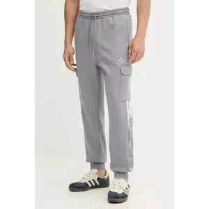 adidas pantaloni de trening Seasonal AOP culoarea gri, cu imprimeu, JM1715 imagine